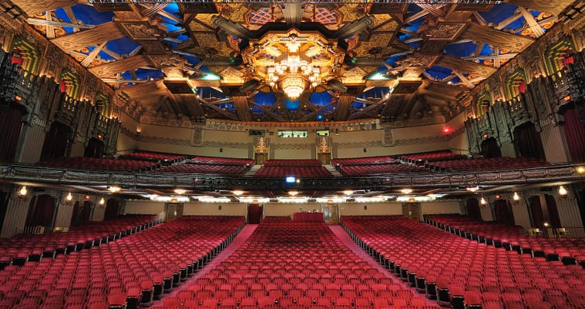 inside the Pantanges Theatre in Los Angeles