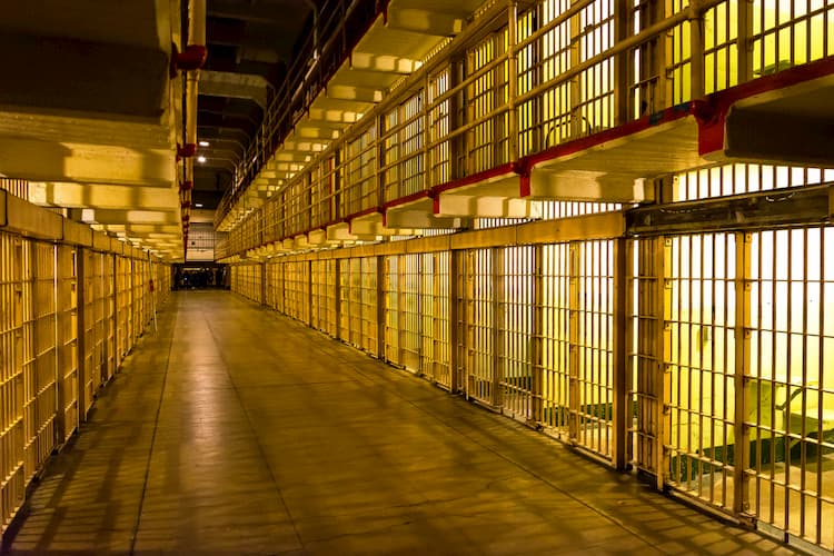 The cells inside Alcatraz prison