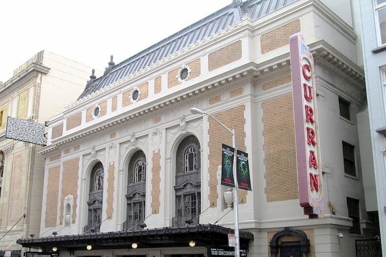 The Curran Theatre exterior with sign