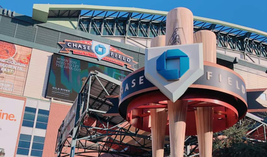 Exterior of Chase Field in Phoenix, Arizona