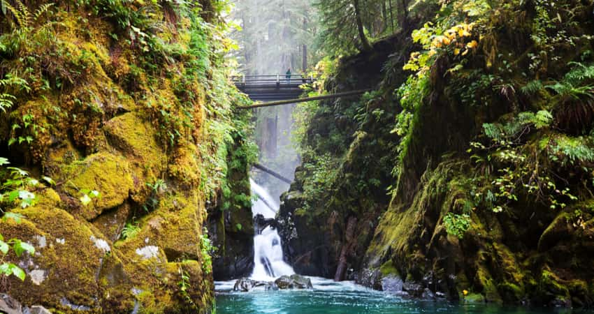 Sol Duc waterfalls in Olympic National Park