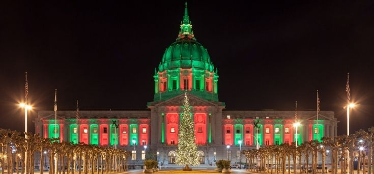 San Francisco City Hall decorated for Christmas