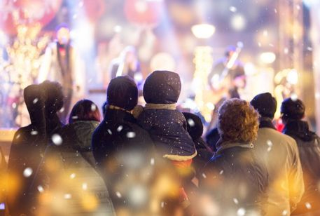 large group of people at a holiday concert